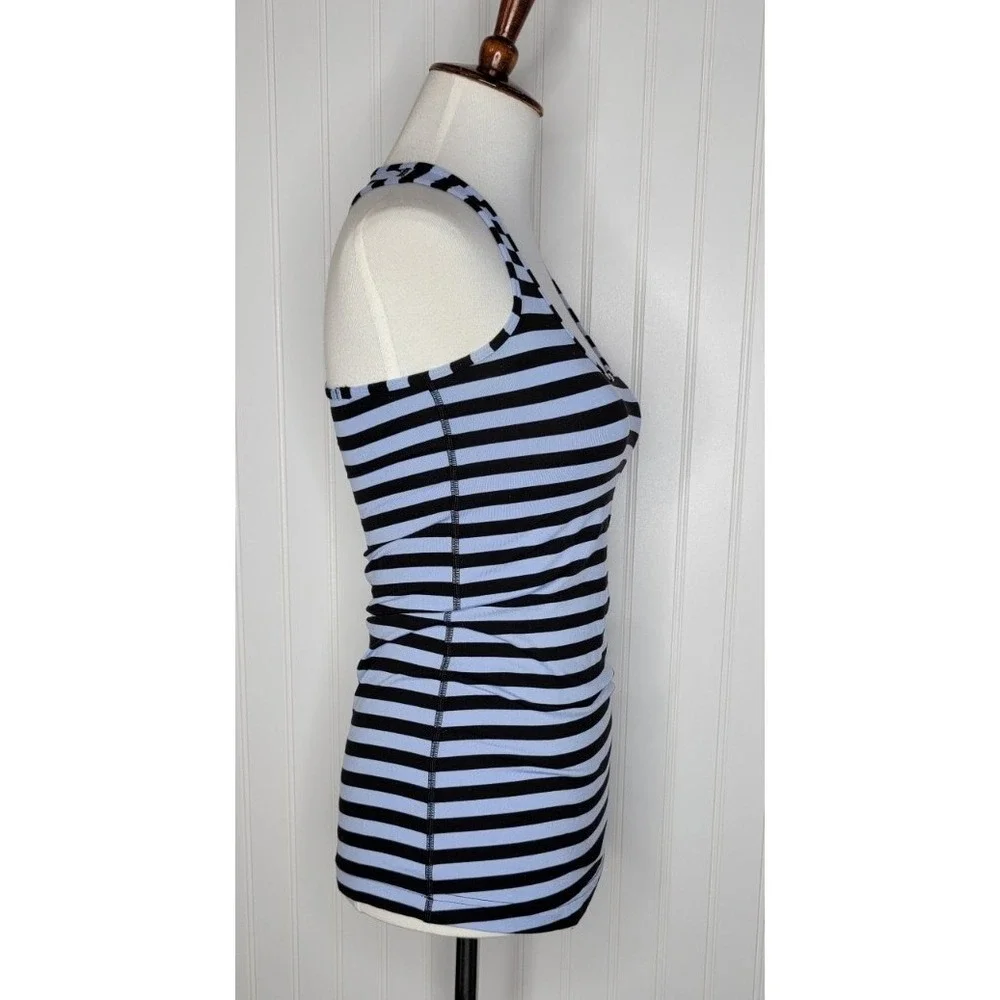 Lululemon Cool Racerback Tank Top Women's Size 4 Lilac /Black Stripe